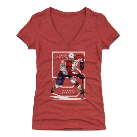 Aaron Ekblad Women's V-Neck T-Shirt | 500 LEVEL
