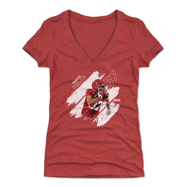 Travis Kelce Women's V-Neck T-Shirt | 500 LEVEL