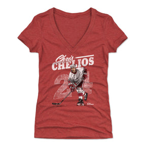 Chris Chelios Women's V-Neck T-Shirt | 500 LEVEL