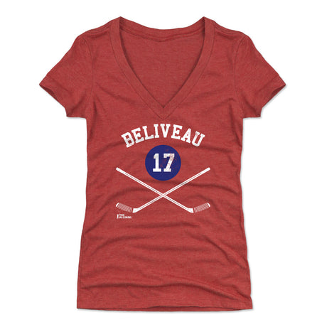 Jean Beliveau Women's V-Neck T-Shirt | 500 LEVEL