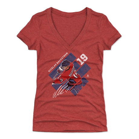 Nicklas Backstrom Women's V-Neck T-Shirt | 500 LEVEL