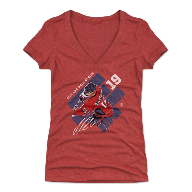 Nicklas Backstrom Women's V-Neck T-Shirt | 500 LEVEL