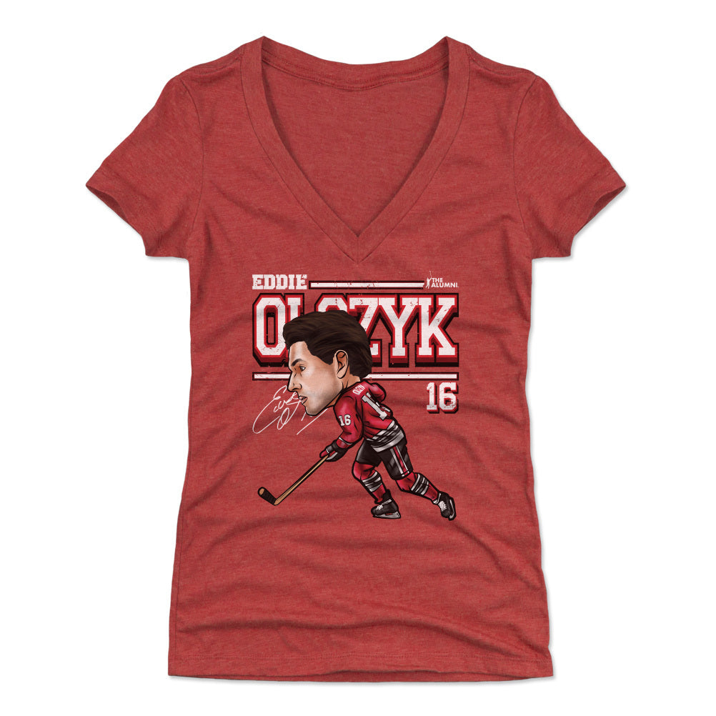 Eddie Olczyk Women's V-Neck T-Shirt | 500 LEVEL
