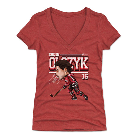 Eddie Olczyk Women's V-Neck T-Shirt | 500 LEVEL