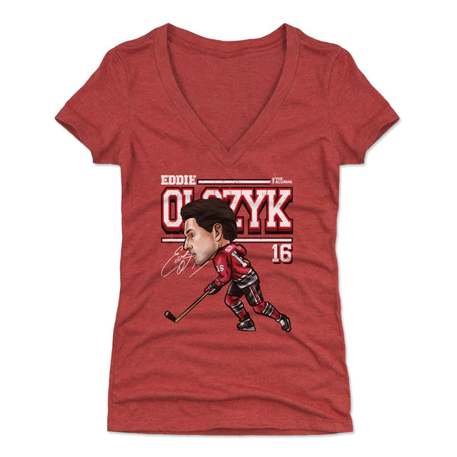 Eddie Olczyk Women's V-Neck T-Shirt | 500 LEVEL