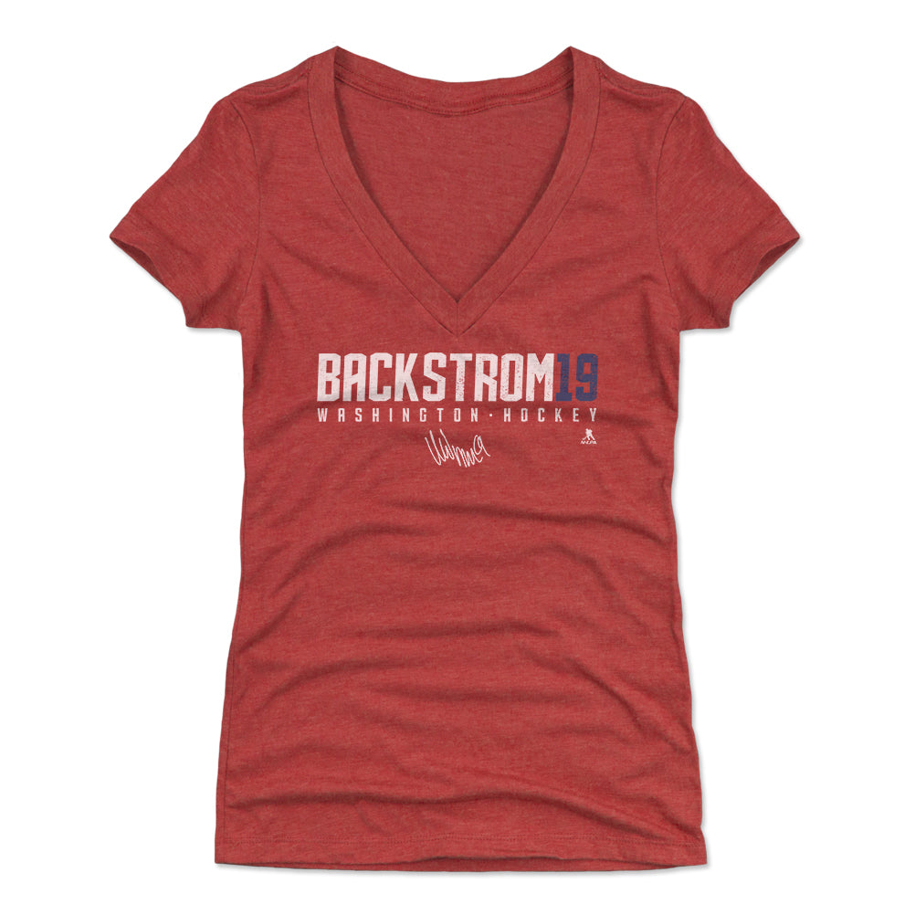 Nicklas Backstrom Women's V-Neck T-Shirt | 500 LEVEL