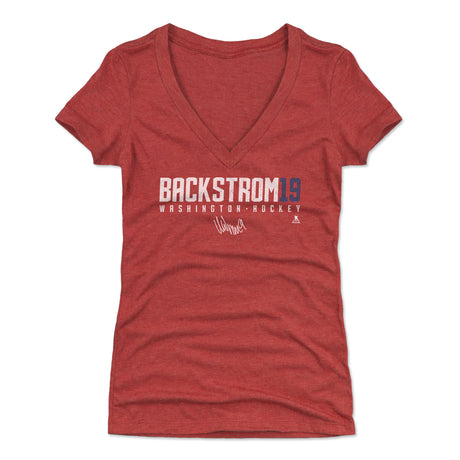 Nicklas Backstrom Women's V-Neck T-Shirt | 500 LEVEL