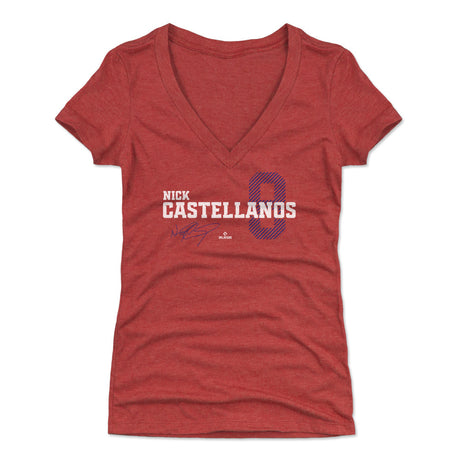 Nick Castellanos Women's V-Neck T-Shirt | 500 LEVEL