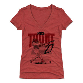 Mike Trout Women's V-Neck T-Shirt | 500 LEVEL