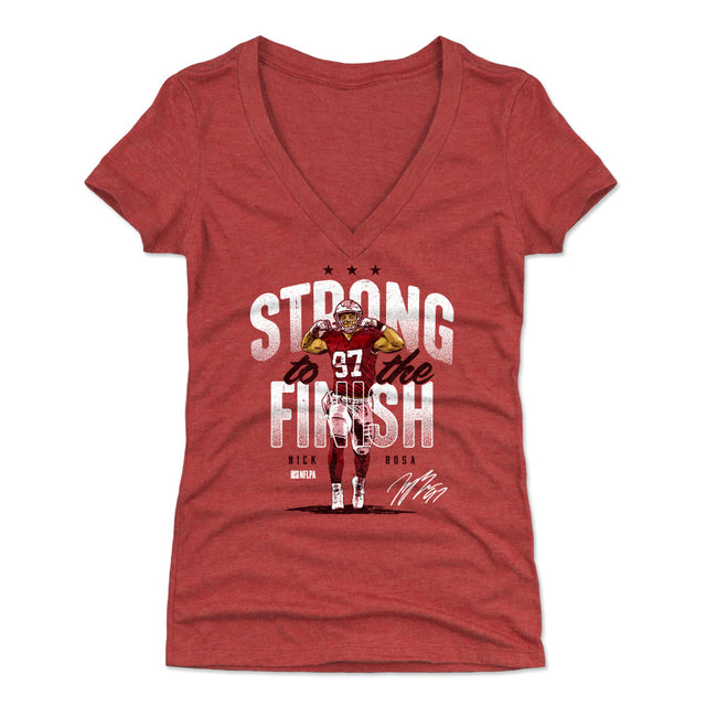 Nick Bosa Women's V-Neck T-Shirt | 500 LEVEL