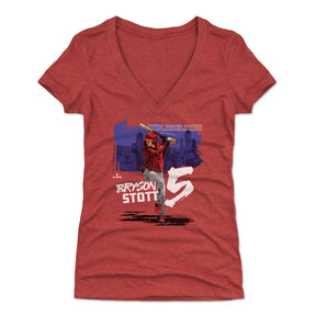 Bryson Stott Women's V-Neck T-Shirt | 500 LEVEL