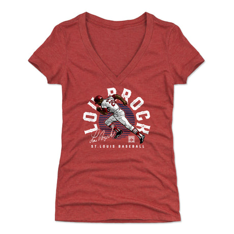 Lou Brock Women's V-Neck T-Shirt | 500 LEVEL
