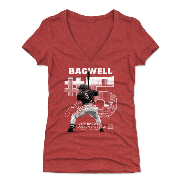 Jeff Bagwell Women's V-Neck T-Shirt | 500 LEVEL