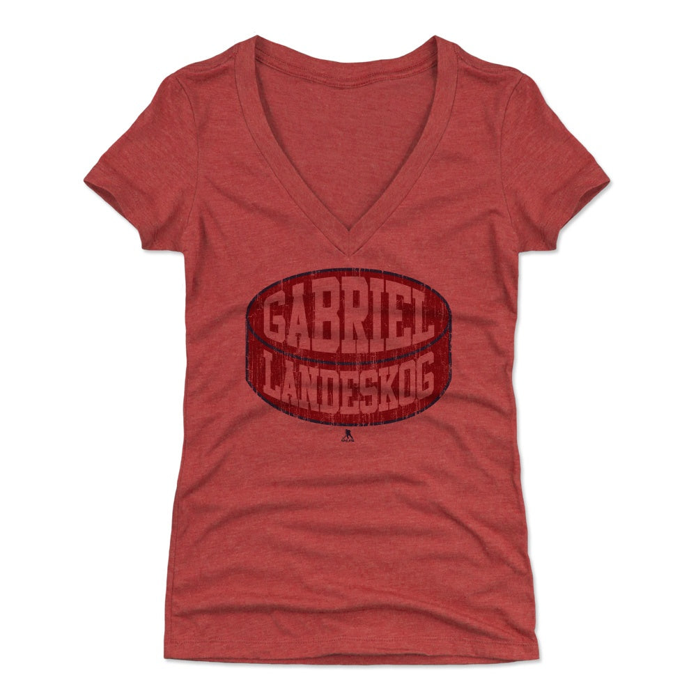 Gabriel Landeskog Women's V-Neck T-Shirt | 500 LEVEL