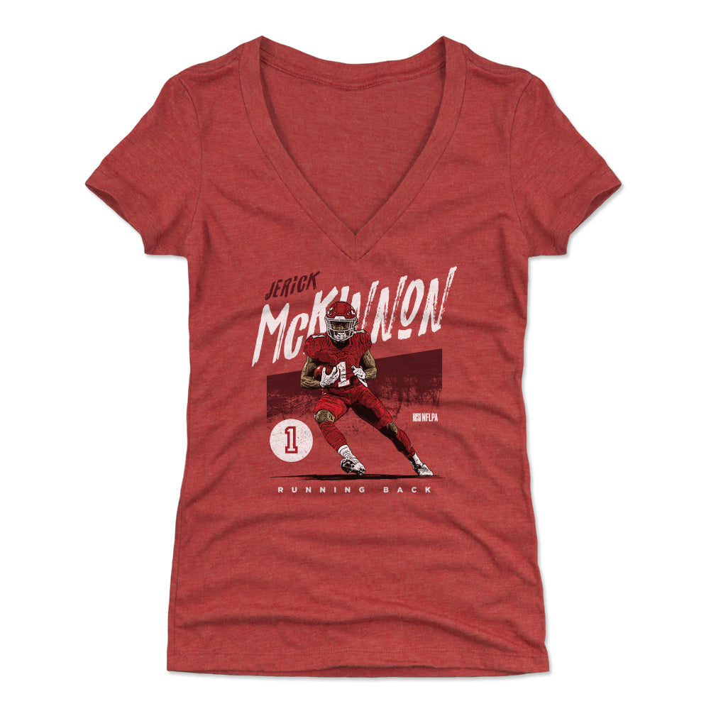 Jerick McKinnon Women&#39;s V-Neck T-Shirt | 500 LEVEL