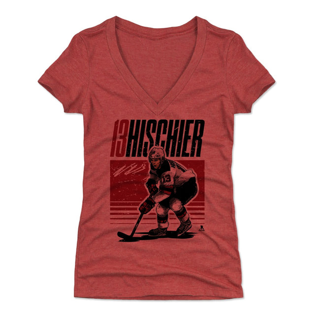 Nico Hischier Women's V-Neck T-Shirt | 500 LEVEL