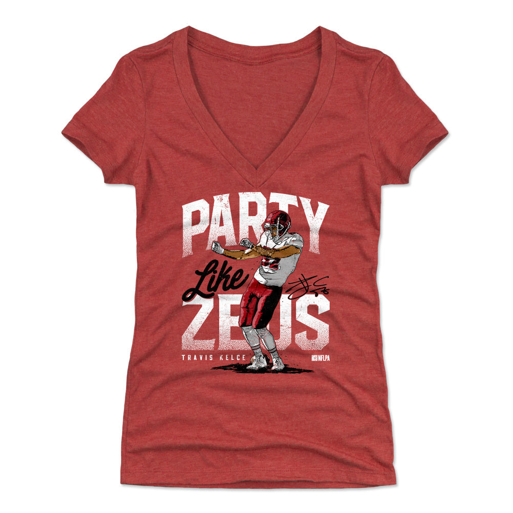 Travis Kelce Women's V-Neck T-Shirt | 500 LEVEL