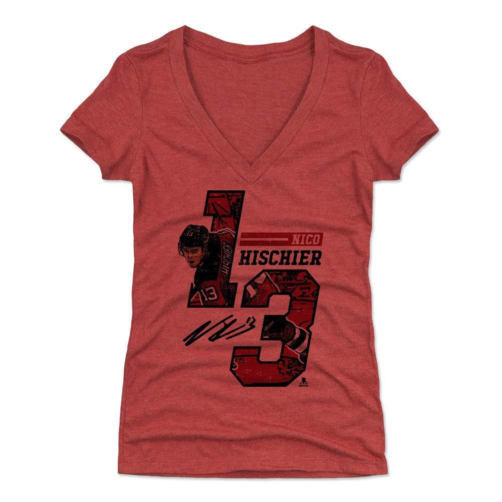 Nico Hischier Women's V-Neck T-Shirt | 500 LEVEL