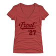 Mike Trout Women's V-Neck T-Shirt | 500 LEVEL