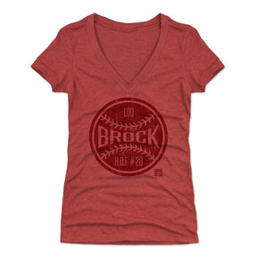 Lou Brock Women's V-Neck T-Shirt | 500 LEVEL