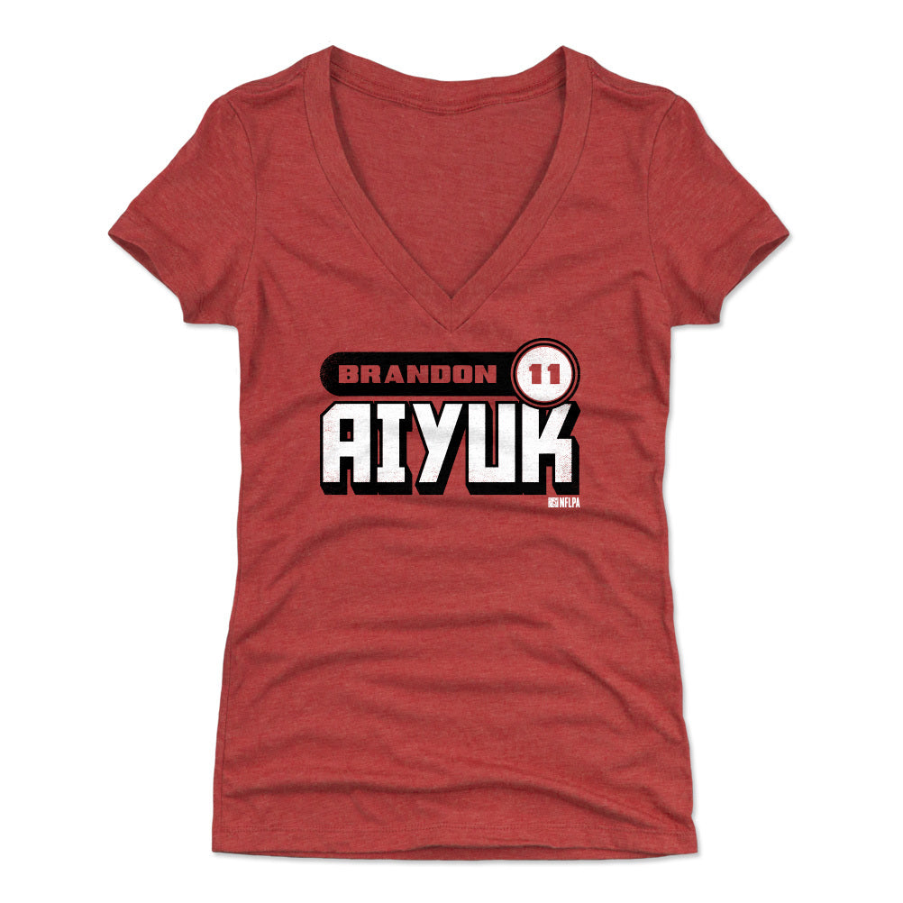 Brandon Aiyuk Women's V-Neck T-Shirt | 500 LEVEL