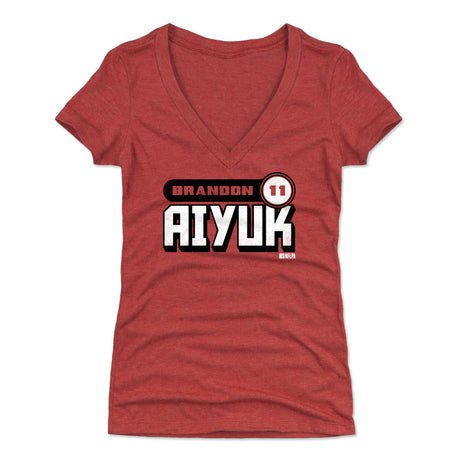 Brandon Aiyuk Women's V-Neck T-Shirt | 500 LEVEL