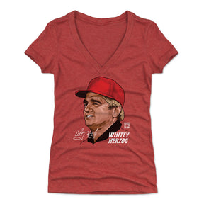 Whitey Herzog Women's V-Neck T-Shirt | 500 LEVEL