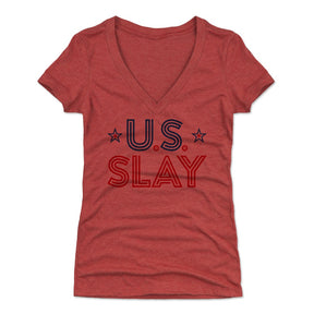 USA Women's V-Neck T-Shirt | 500 LEVEL