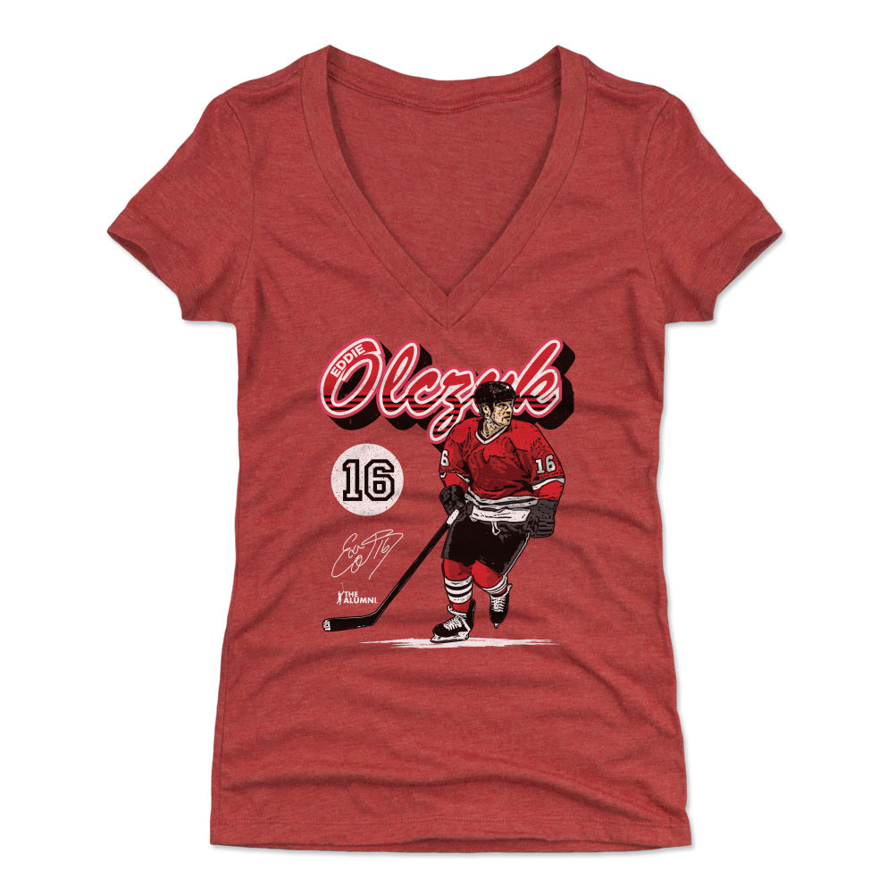 Eddie Olczyk Women's V-Neck T-Shirt | 500 LEVEL