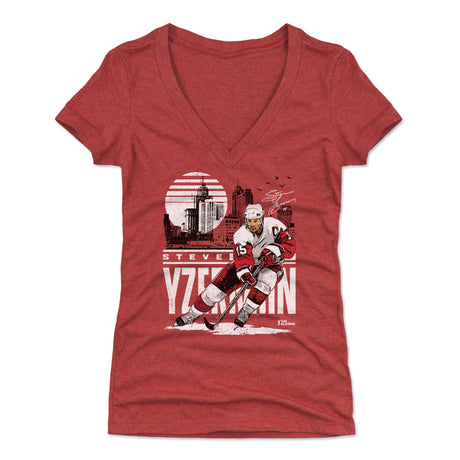Steve Yzerman Women's V-Neck T-Shirt | 500 LEVEL