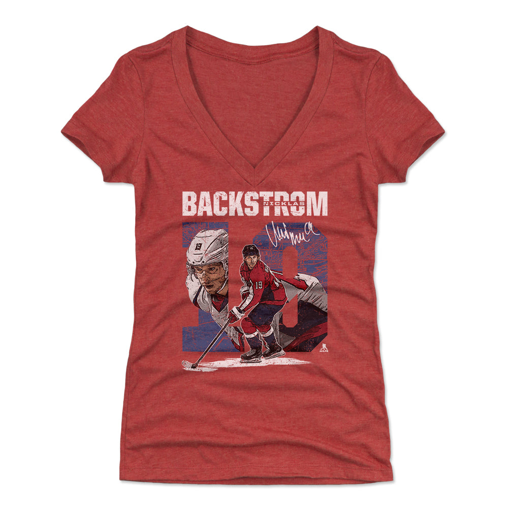 Nicklas Backstrom Women's V-Neck T-Shirt | 500 LEVEL