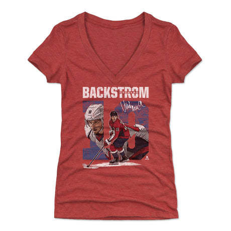 Nicklas Backstrom Women's V-Neck T-Shirt | 500 LEVEL