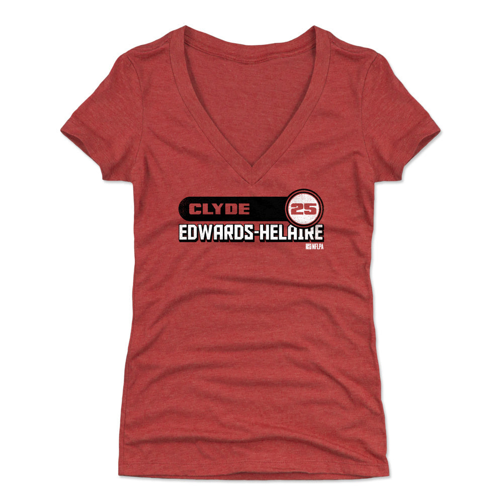 Clyde Edwards-Helaire Women&#39;s V-Neck T-Shirt | 500 LEVEL