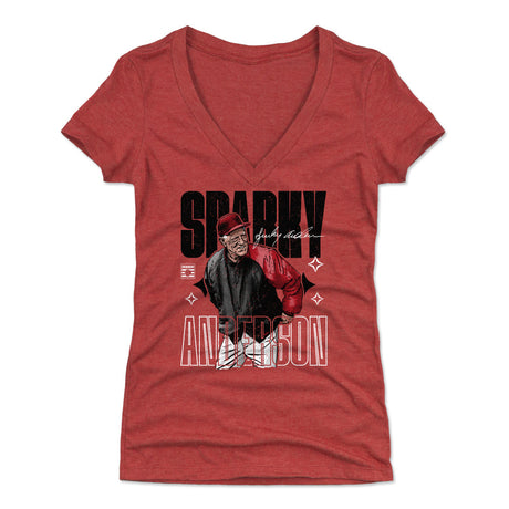 Sparky Anderson Women's V-Neck T-Shirt | 500 LEVEL