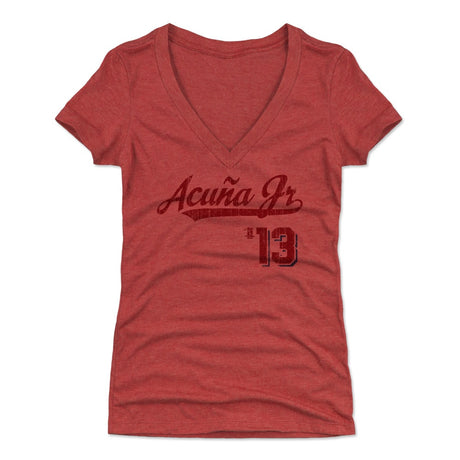Ronald Acuna Jr. Women's V-Neck T-Shirt | 500 LEVEL