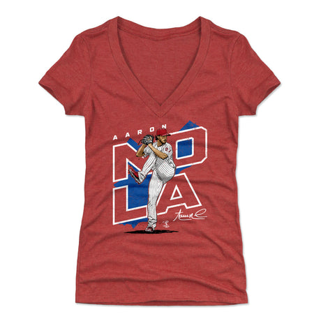 Aaron Nola Women's V-Neck T-Shirt | 500 LEVEL