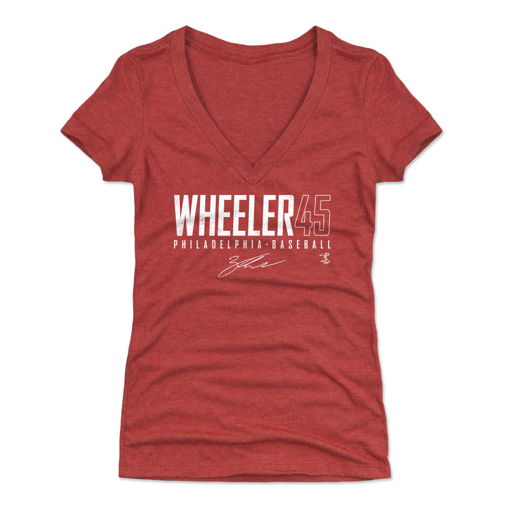 Zack Wheeler Women&#39;s V-Neck T-Shirt | 500 LEVEL