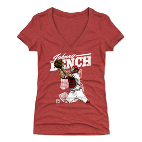 Johnny Bench Women's V-Neck T-Shirt | 500 LEVEL