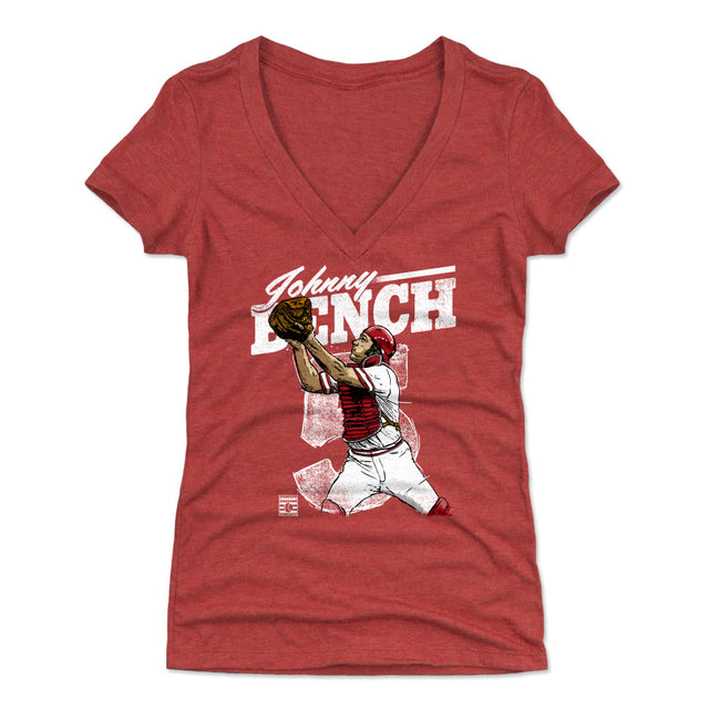 Johnny Bench Women's V-Neck T-Shirt | 500 LEVEL