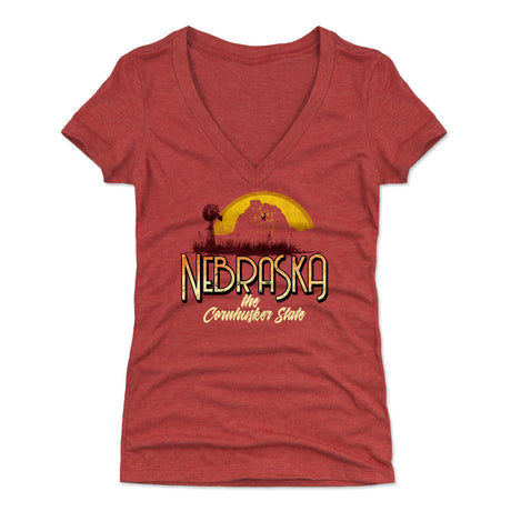 Nebraska Women's V-Neck T-Shirt | 500 LEVEL