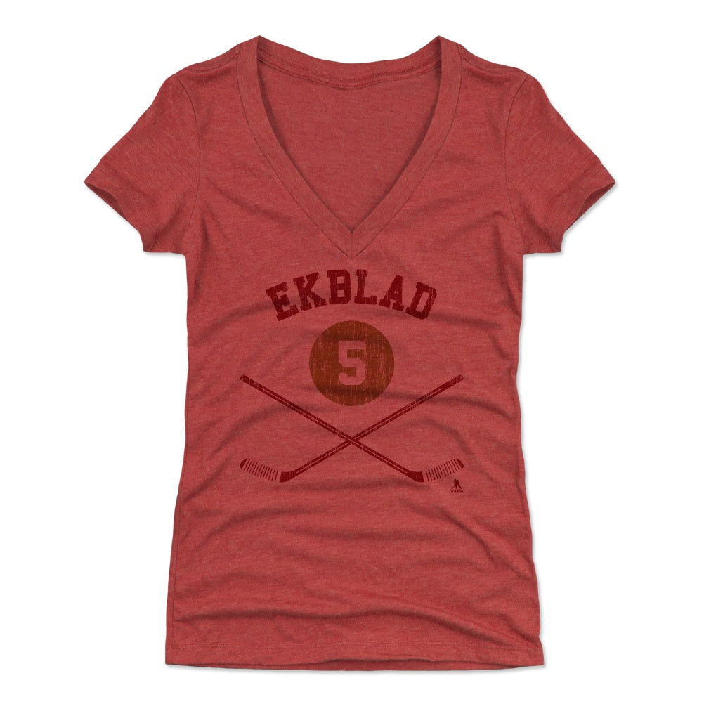 Aaron Ekblad Women's V-Neck T-Shirt | 500 LEVEL