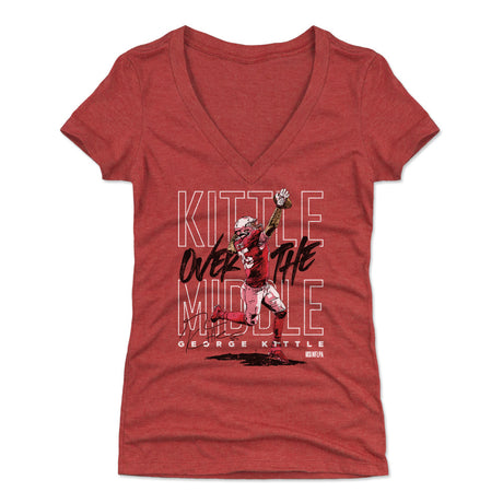 George Kittle Women's V-Neck T-Shirt | 500 LEVEL