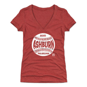 Richie Ashburn Women's V-Neck T-Shirt | 500 LEVEL