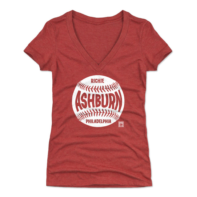 Richie Ashburn Women's V-Neck T-Shirt | 500 LEVEL
