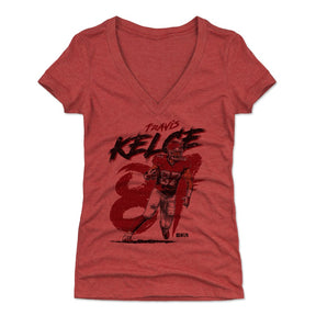 Travis Kelce Women's V-Neck T-Shirt | 500 LEVEL