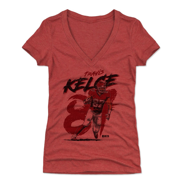 Travis Kelce Women's V-Neck T-Shirt | 500 LEVEL