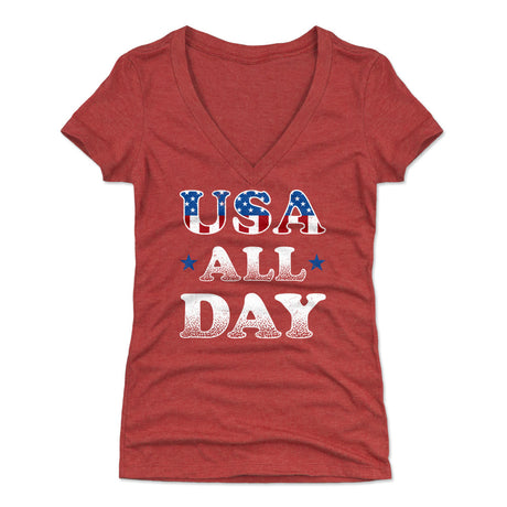 USA Women's V-Neck T-Shirt | 500 LEVEL