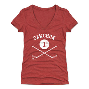 Terry Sawchuk Women's V-Neck T-Shirt | 500 LEVEL