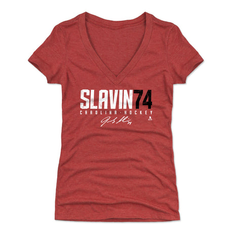 Jaccob Slavin Women's V-Neck T-Shirt | 500 LEVEL