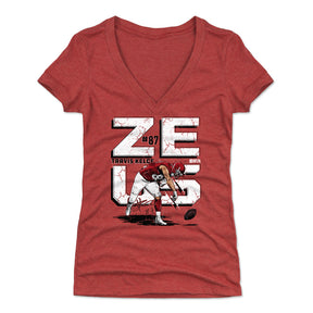 Travis Kelce Women's V-Neck T-Shirt | 500 LEVEL